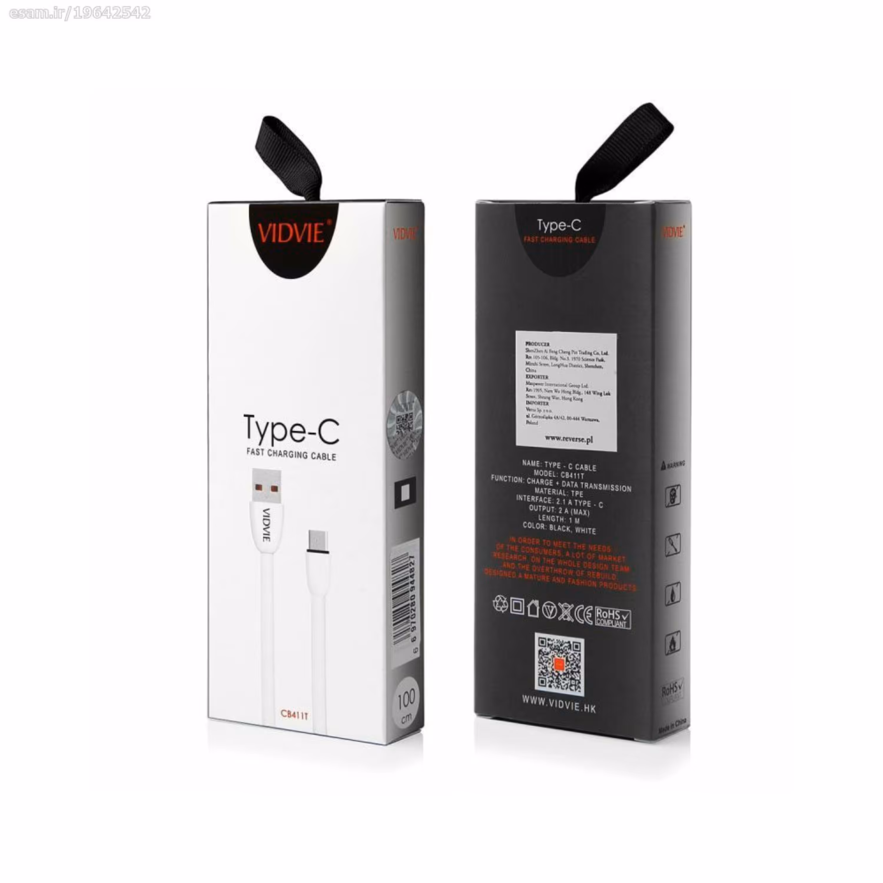 کابل شارژ میکرو usb فست شارژ ، مدل vidvie