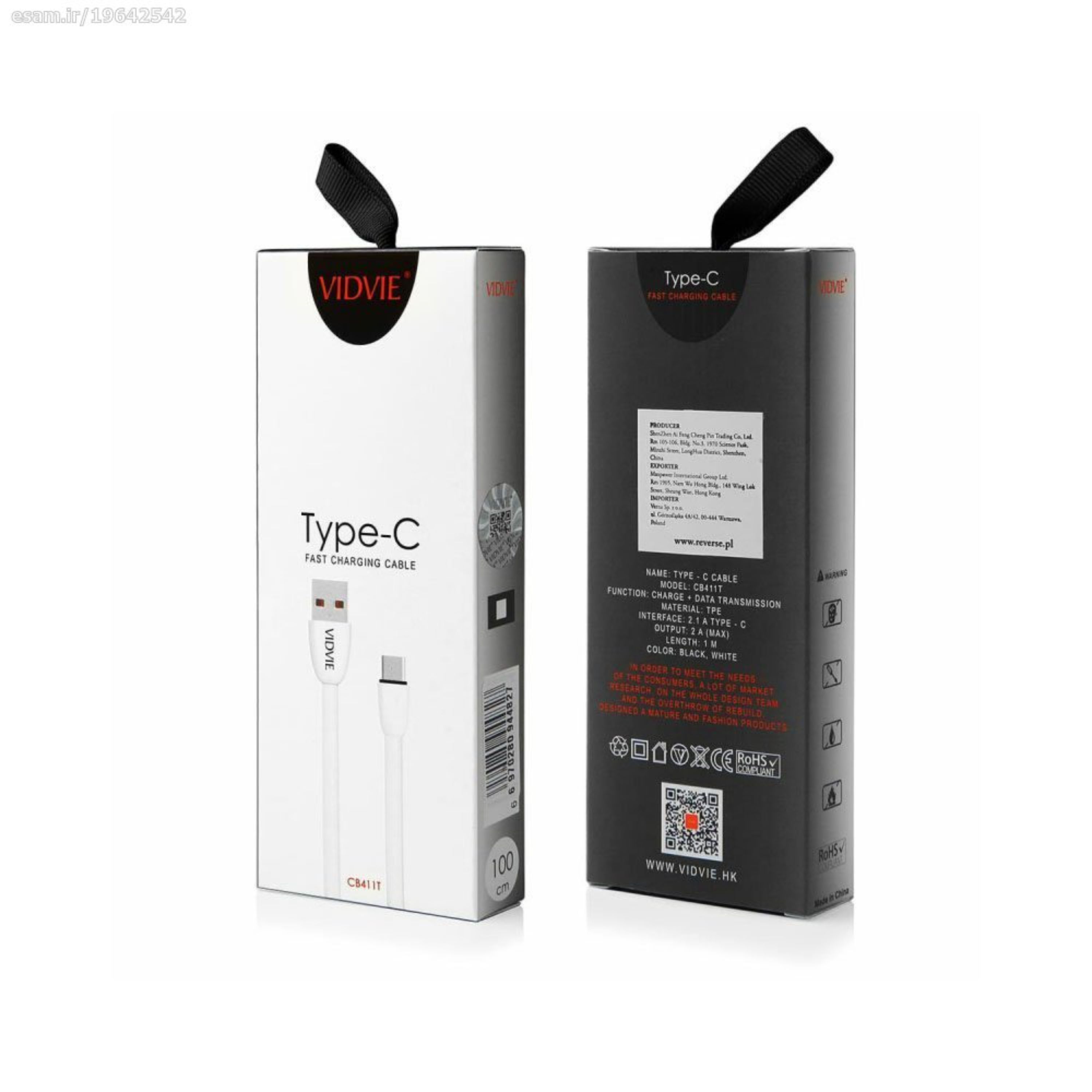 کابل شارژ میکرو usb فست شارژ ، مدل vidvie