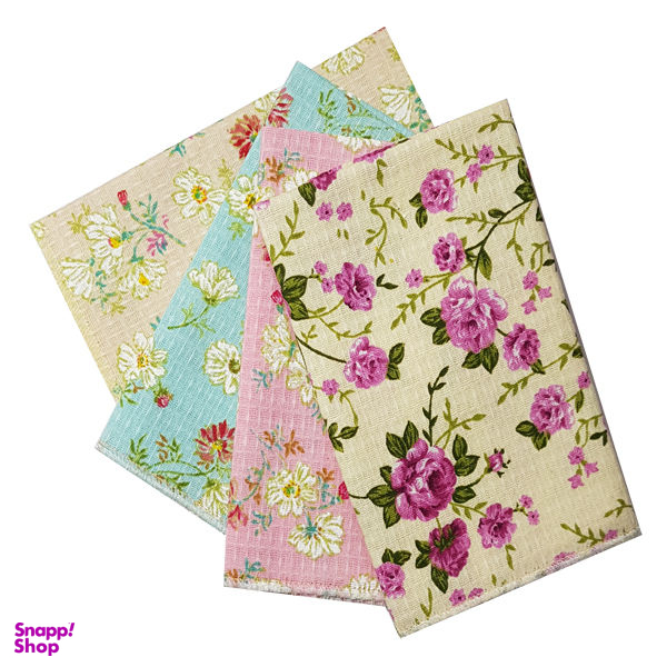 دستمال آشپزخانه مدل پاپیون مجموعه 4 عددی