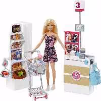 عروسک باربی به همراه سوپرمارکت Barbie Doll and Supermarket Playset