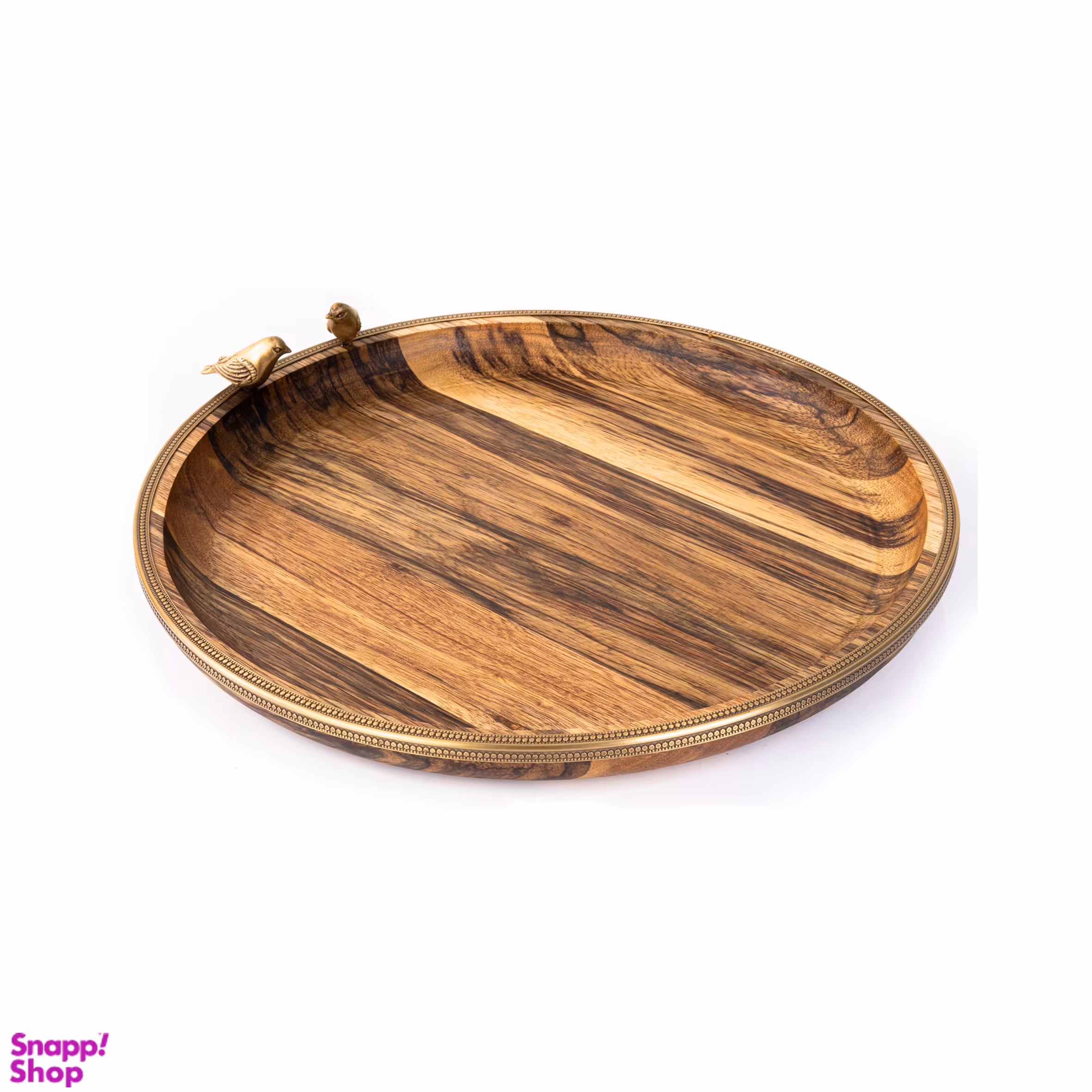 سینی گرد گلد کیش مدل گلدن برد سایز متوسط کد GK829472