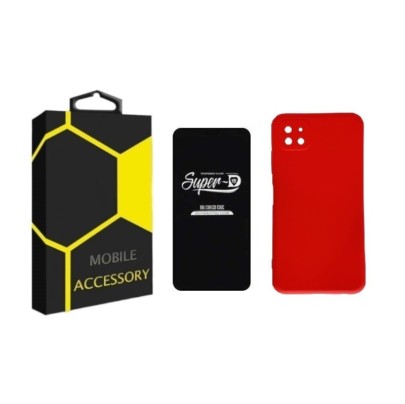 کاور سیلیکونی گوشی موبایل سامسونگ Galaxy A22 5G به همراه محافظ صفحه نمایش