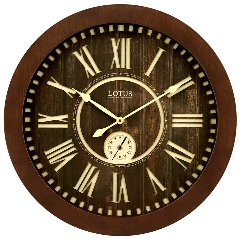 ساعت دیواری چوبی لوتوس مدل 9820 سایز 60