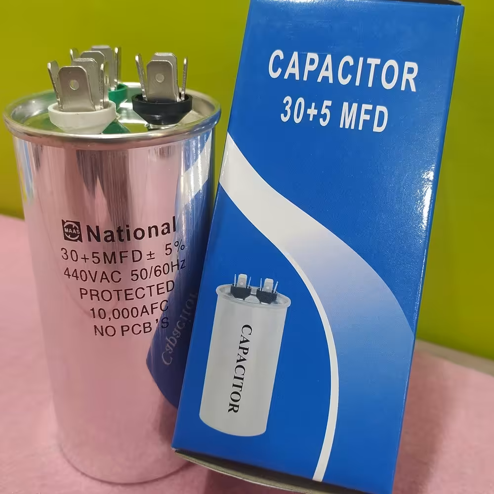 خازن روغنی استوانه ای با ظرفیت30بعلاوه 5میکروفارادباتولرانس5درصدبرندناسیونال