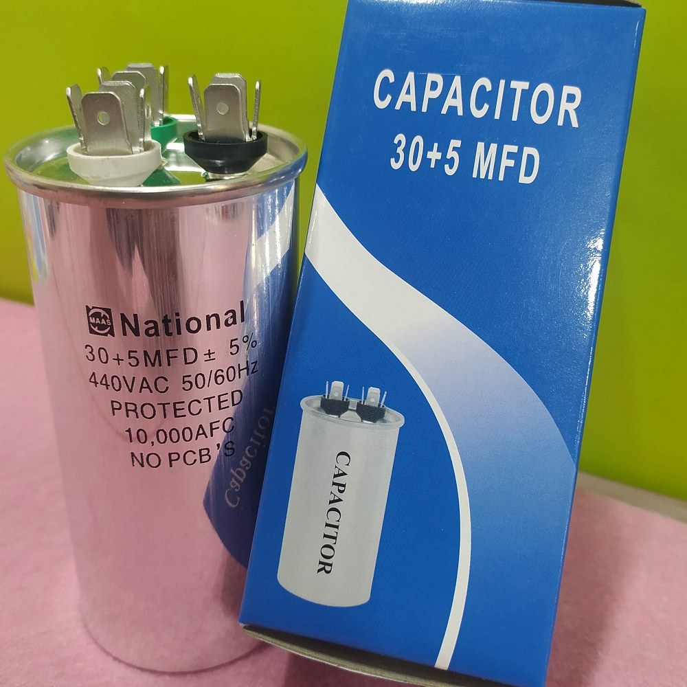 خازن روغنی استوانه ای با ظرفیت30بعلاوه 5میکروفارادباتولرانس5درصدبرندناسیونال