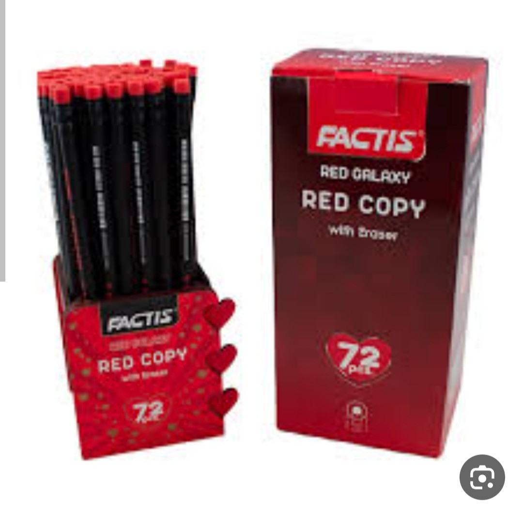 مداد قرمز پاکن دار فکتیس مدل گلکسی کد 153851