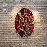 قالیچه تکه‌دوزی ترنج ترکمن