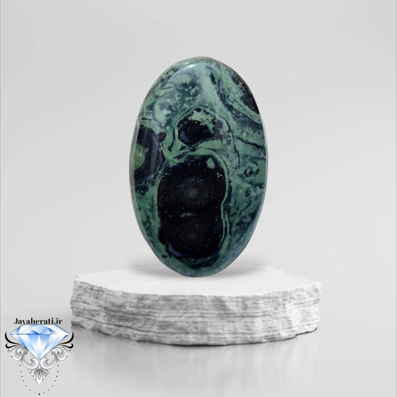 نگین جاسپر کام بابا طبیعی و ارزشمند 