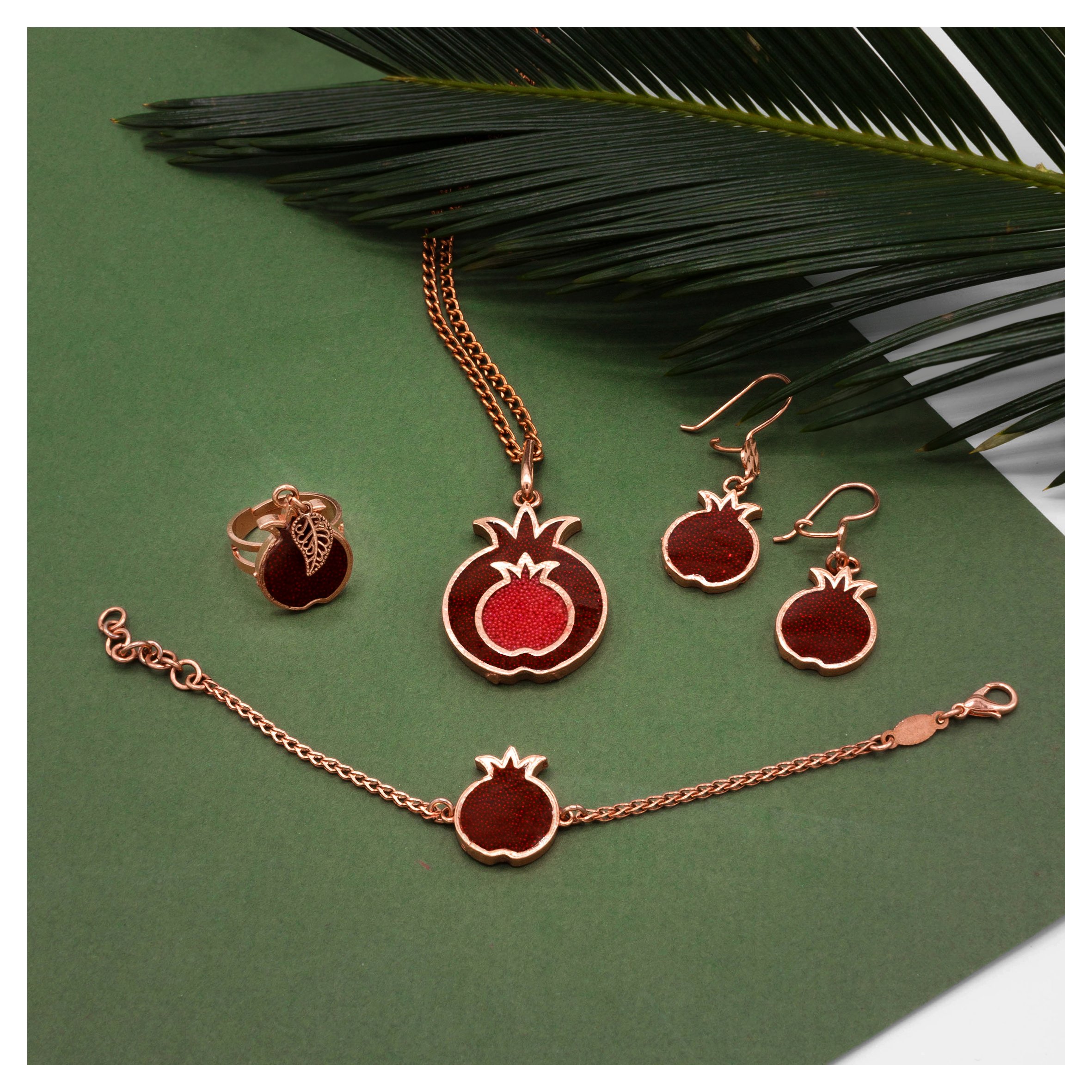 سرویس کامل دخترانه و زنانه مسی طرح انار کد 261