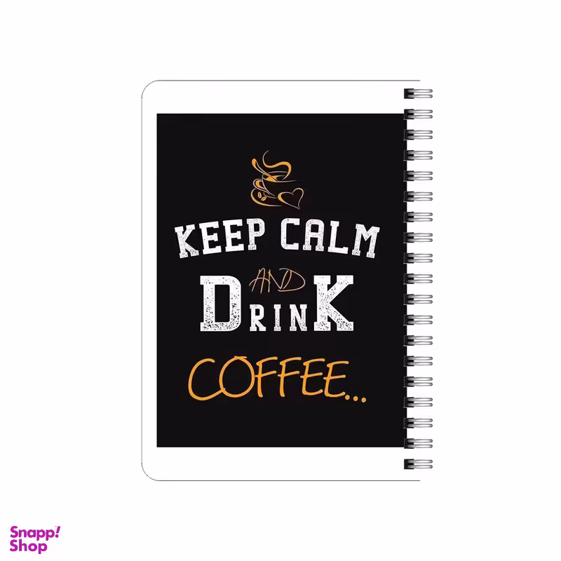 دفترچه یادداشت بامبیلیپ مدل چوبی طرح حرف نزن و قهوه ات را بنوش کد 6304910