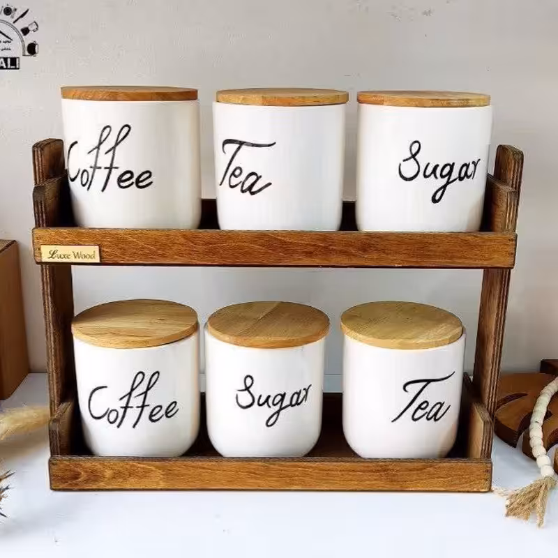 استند چوبی  دوطبقه