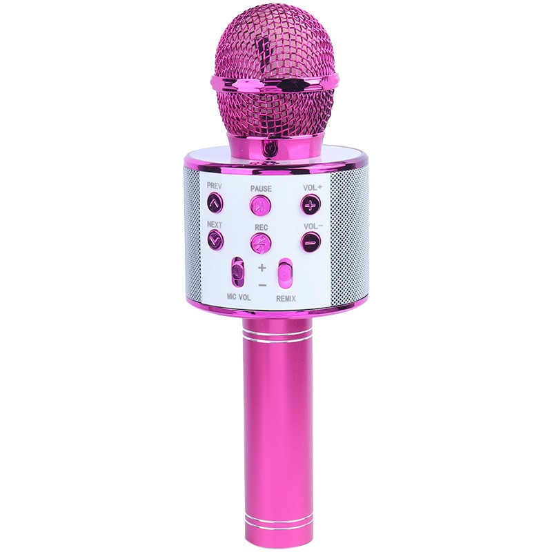 اسپیکر میکروفنی با قابلیت تغییر و ضبط صدا رنگ صورتی