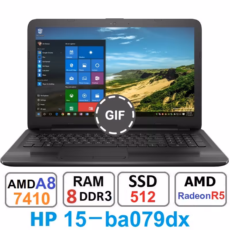 لپتاپ hp 15-ba079dx پردازنده A8-7410