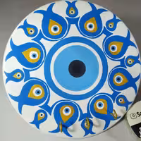 جاکلیدی، دیواری ، طرح چشم نظر ، دارای سه قلاب