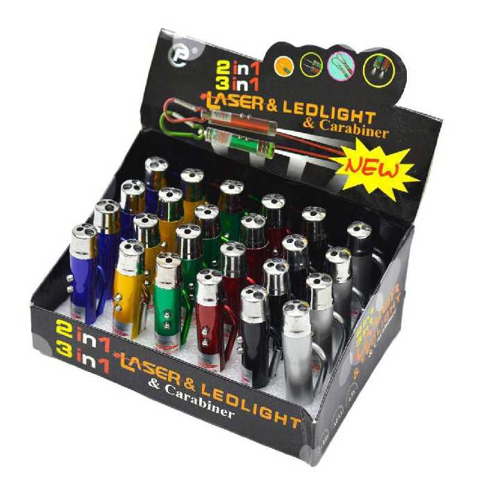 لیزر 3 کاره بههمراه باطری در 3رنگ متنوع 