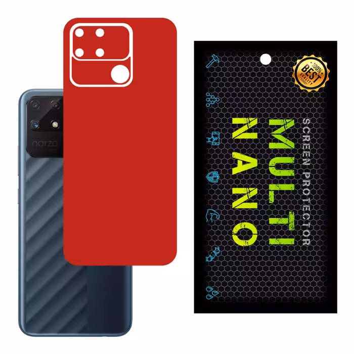 برچسب پوششی MultiNano مدل X-F1M-Red برای پشت موبایل ریلمی   Narzo 50A