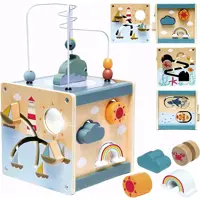 مونته سوری مکعب هوش چوبی طرح دریا کد 0151