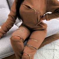 ست دورس و شلوار هفت زیپی شیک