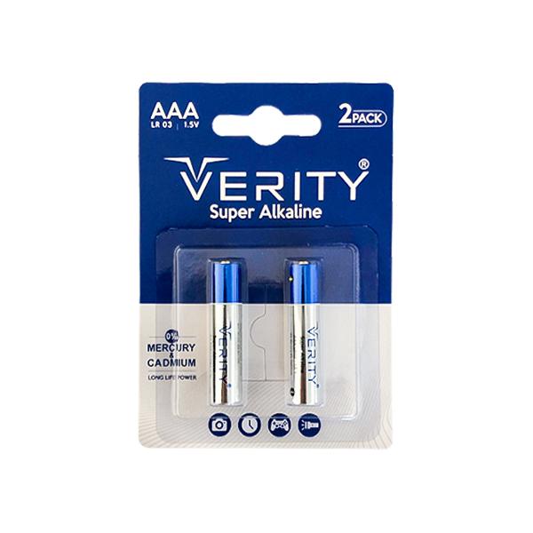 باتری نیم قلم سوپر آلکالاین وریتی مدل LR03 بسته 2 عددی