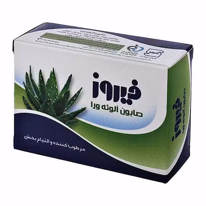 قیمت خرید اینترنتی صابون آلوئه ورا پوست خشک و حساس فیروز 120 گرمی | فارموکسین