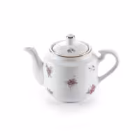 قوری چینی کوچک استوانه زرین مدل بیدگل درجه عالی