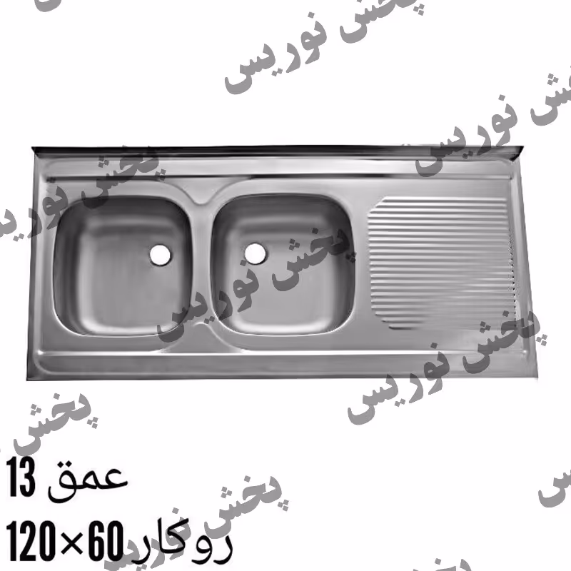 سینک استیل روکار 120 در 60 کد ES-198