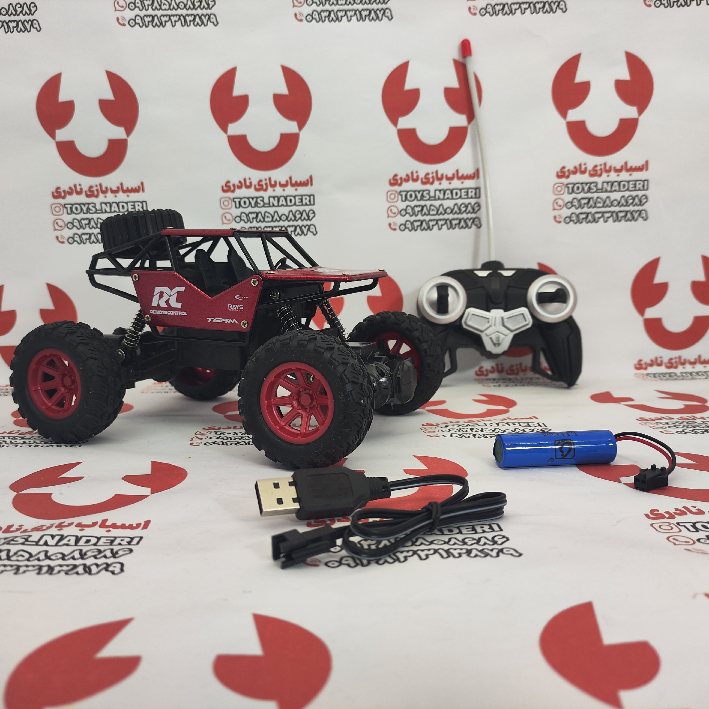 ماشین کنترلی شارژی فلزی مدل Rock crawler مقیاس 1:18
