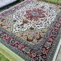 فرش پاتریس  فرش گلیم عشایری400شانه طرح بخشایش کرم قالیچه 4متری