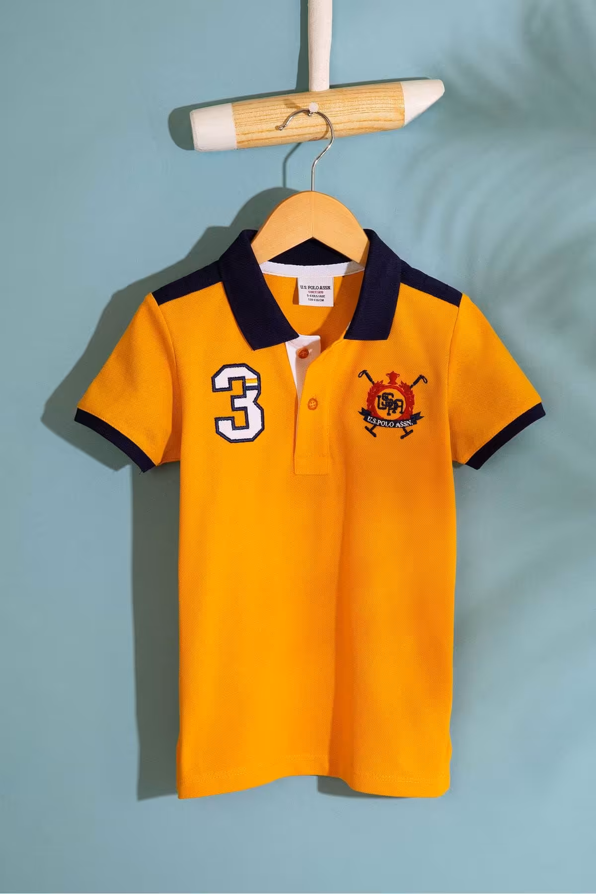 تی شرت یقه پولو زرد پسرانه و بچگانه تیشرت اورجینال U.S. Polo Assn.