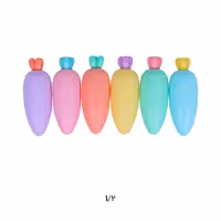 ماژیک علامت گذار مدل فانتزی طرح هویچ رنگارنگ بسته 6 عددی 