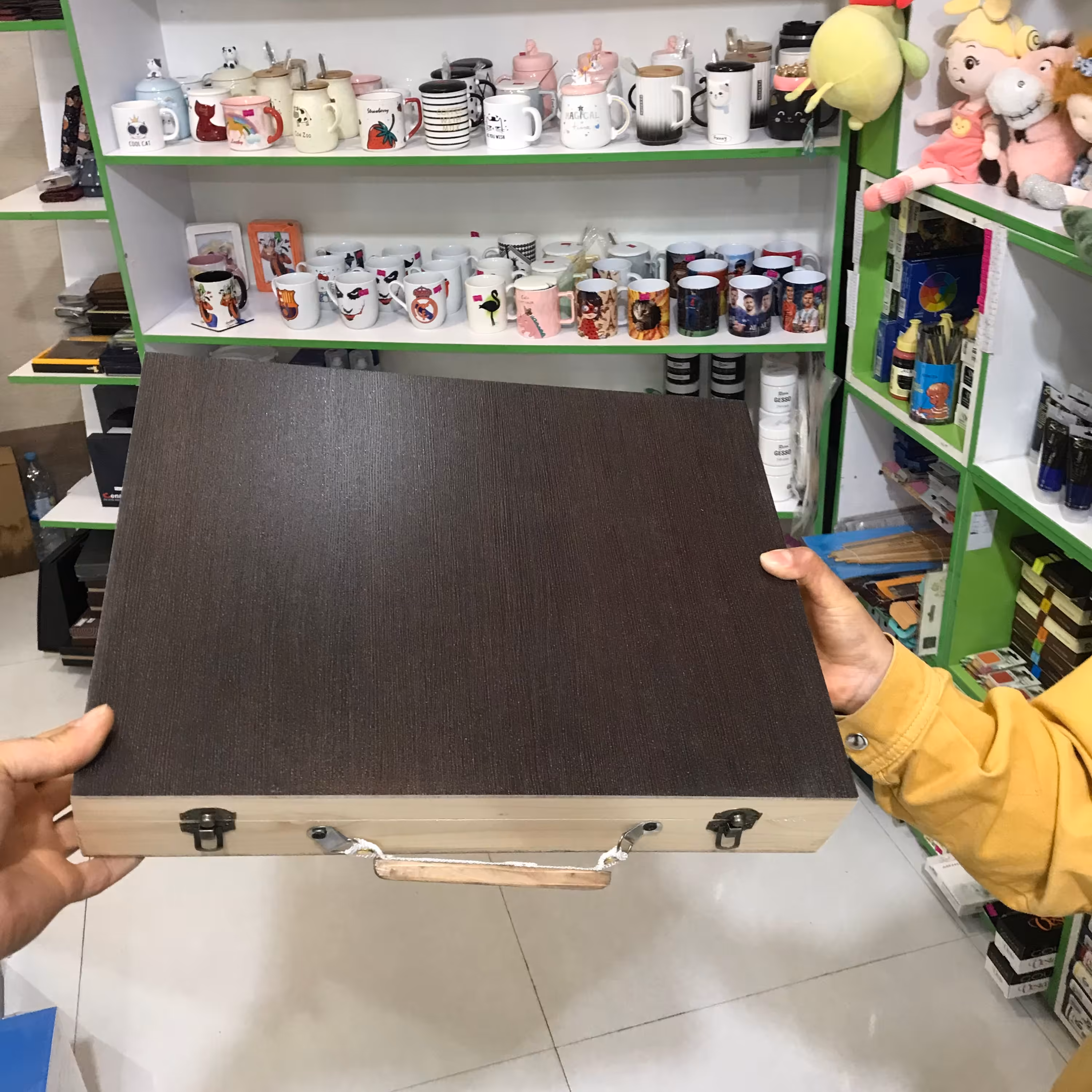 جعبه رنگ چوبی یک طبقه 