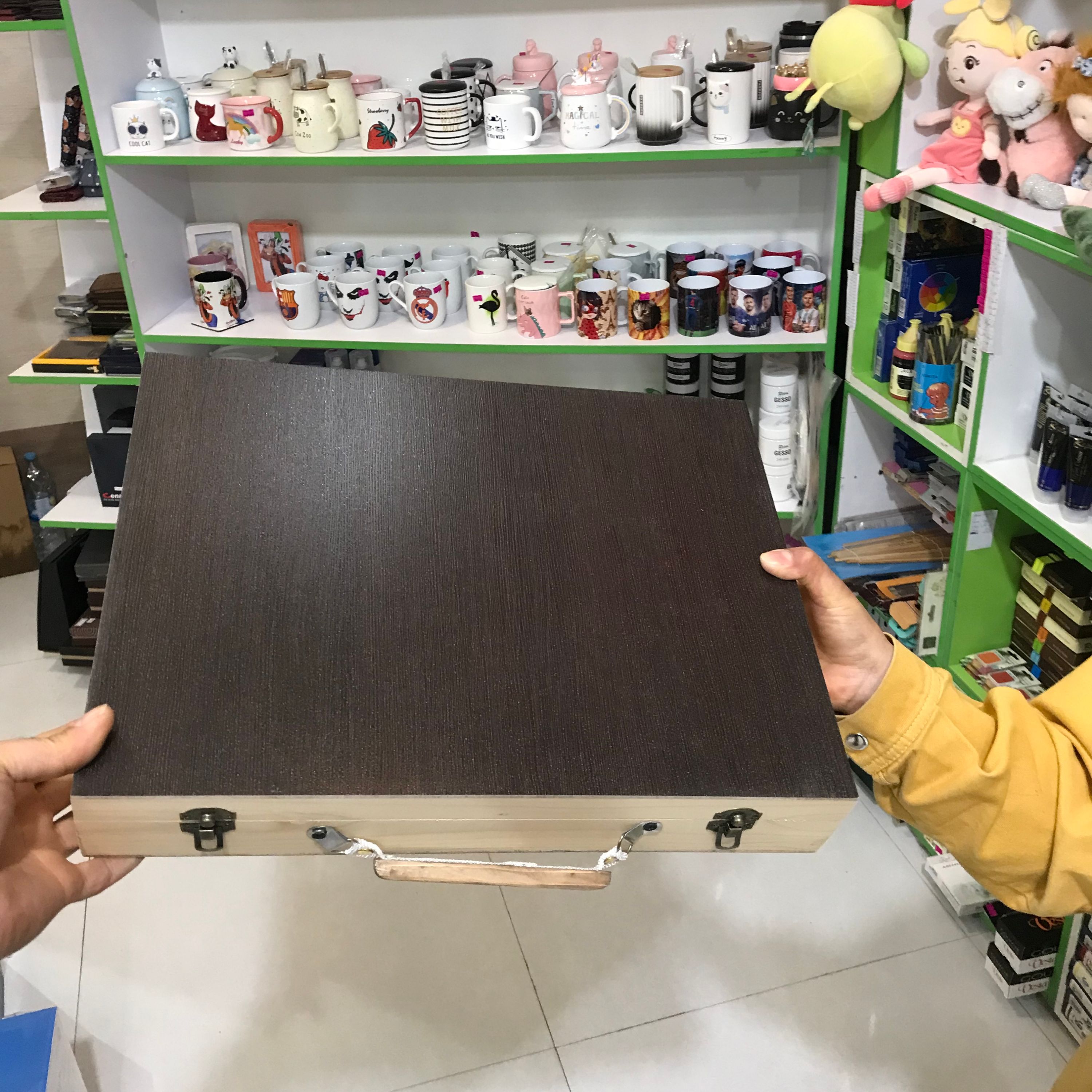 جعبه رنگ چوبی یک طبقه 