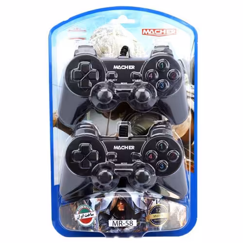 گیم پد دوبل شوک ساده Macher مچر مدل MR58