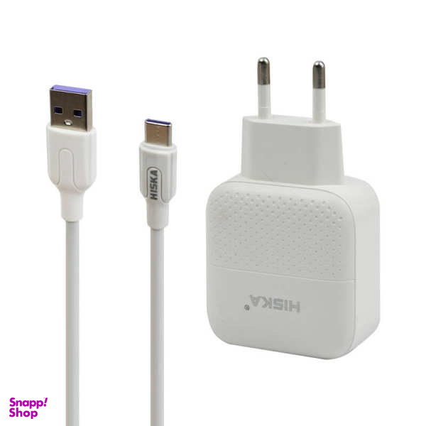 شارژر دیواری هیسکا مدل H-111Q به همراه کابل تبدیل USB-C