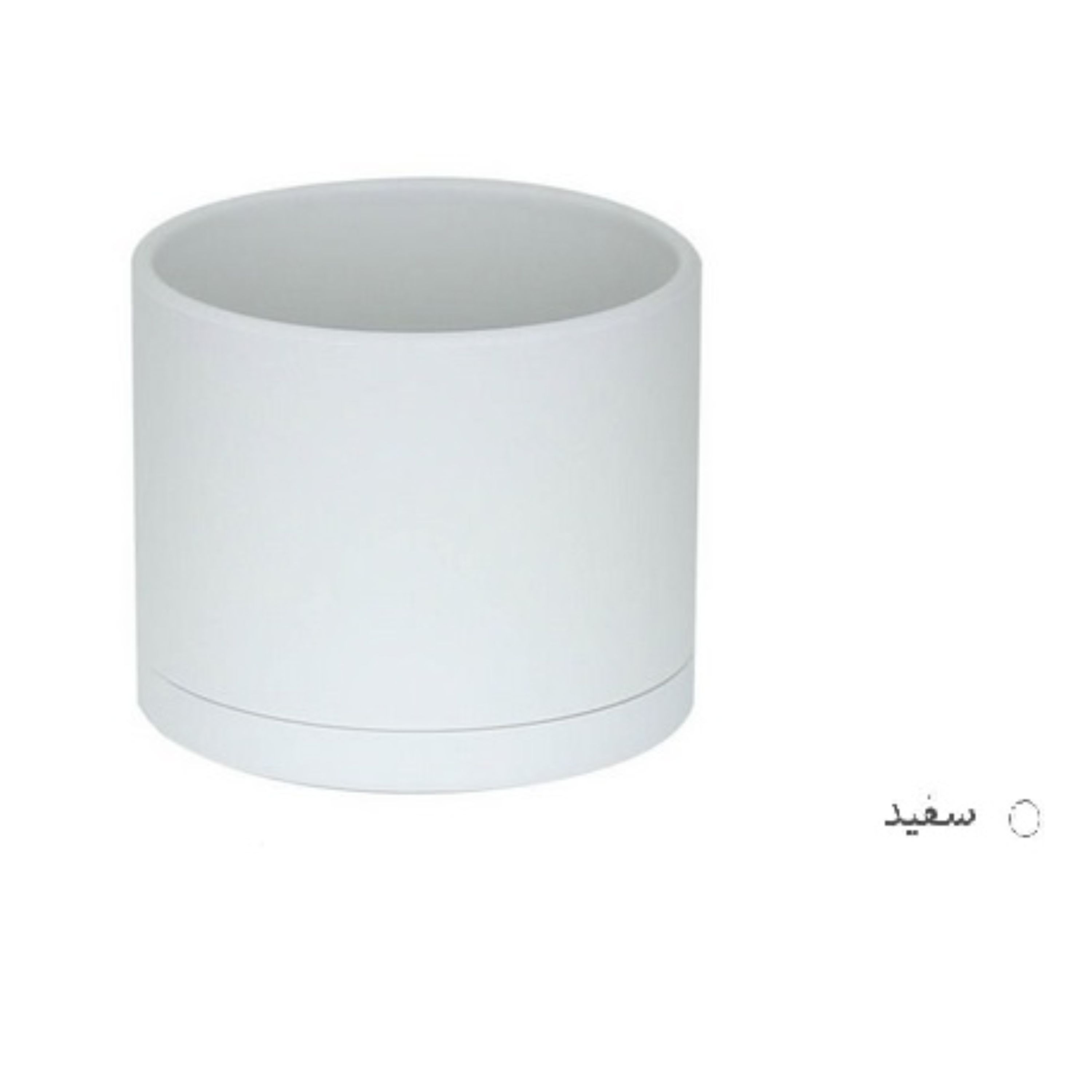 گلدان پلیمری 103 استوانه ای مهرنی سایز 25 رنگ مشکی