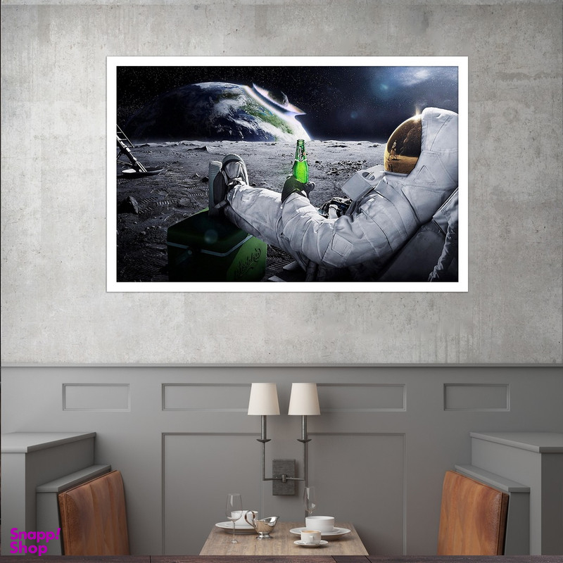 تابلو بکلیت طرح فضانورد و کره ماه مدل W-S4487