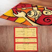 منوی غذای رستوران انتزاعی لایه باز