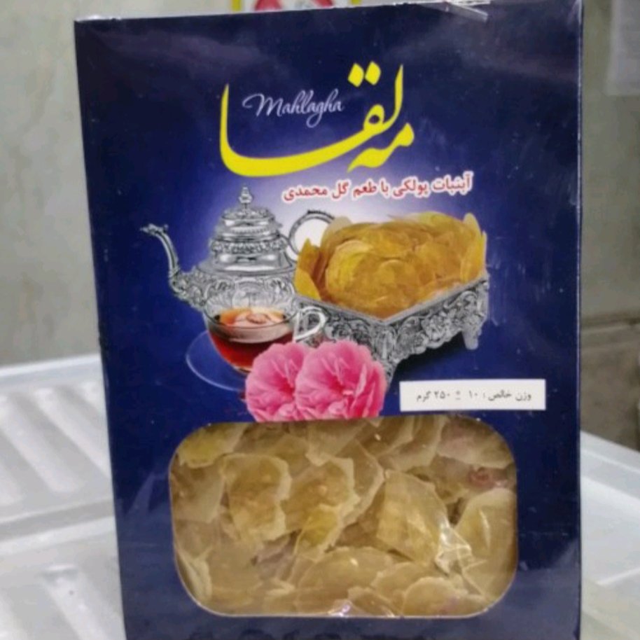 آب نبات پولکی گل محمدی 500گرم آنلاین شاپ