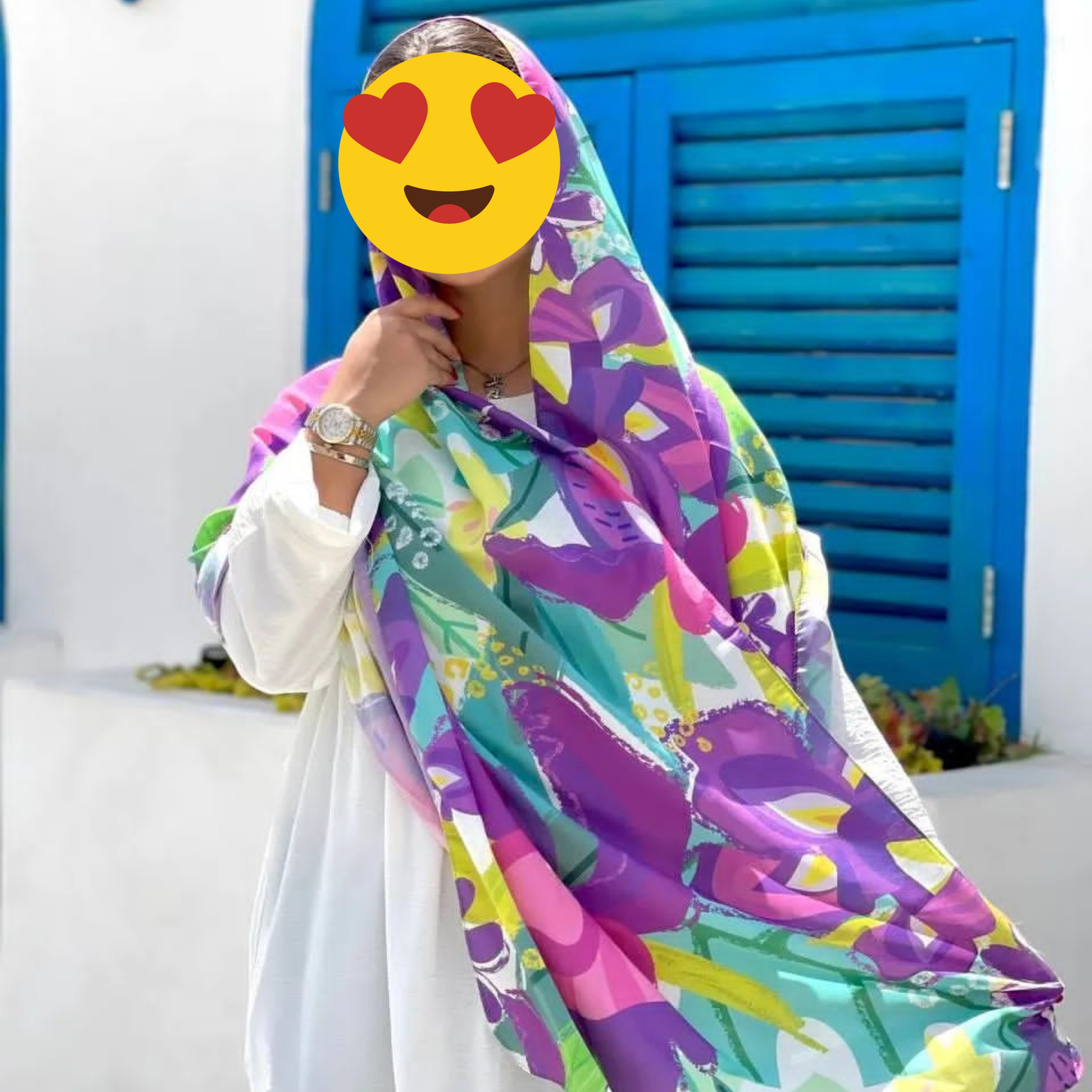 شال نخی طرح آبرنگی (ارسال رایگان)