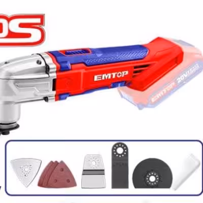 اره همه کاره شارژی 20 ولت همراه با باتری و شارژر ایمتاپ EMTOP مدل ELMF