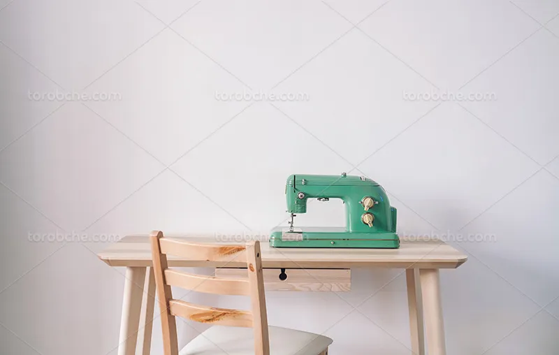 عکس چرخ خیاطی سبز | گرافیک با طعم تربچه