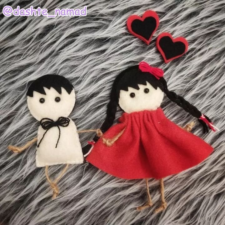 عروسک آدمک نمدی تزئینی مخصوص ولنتاین