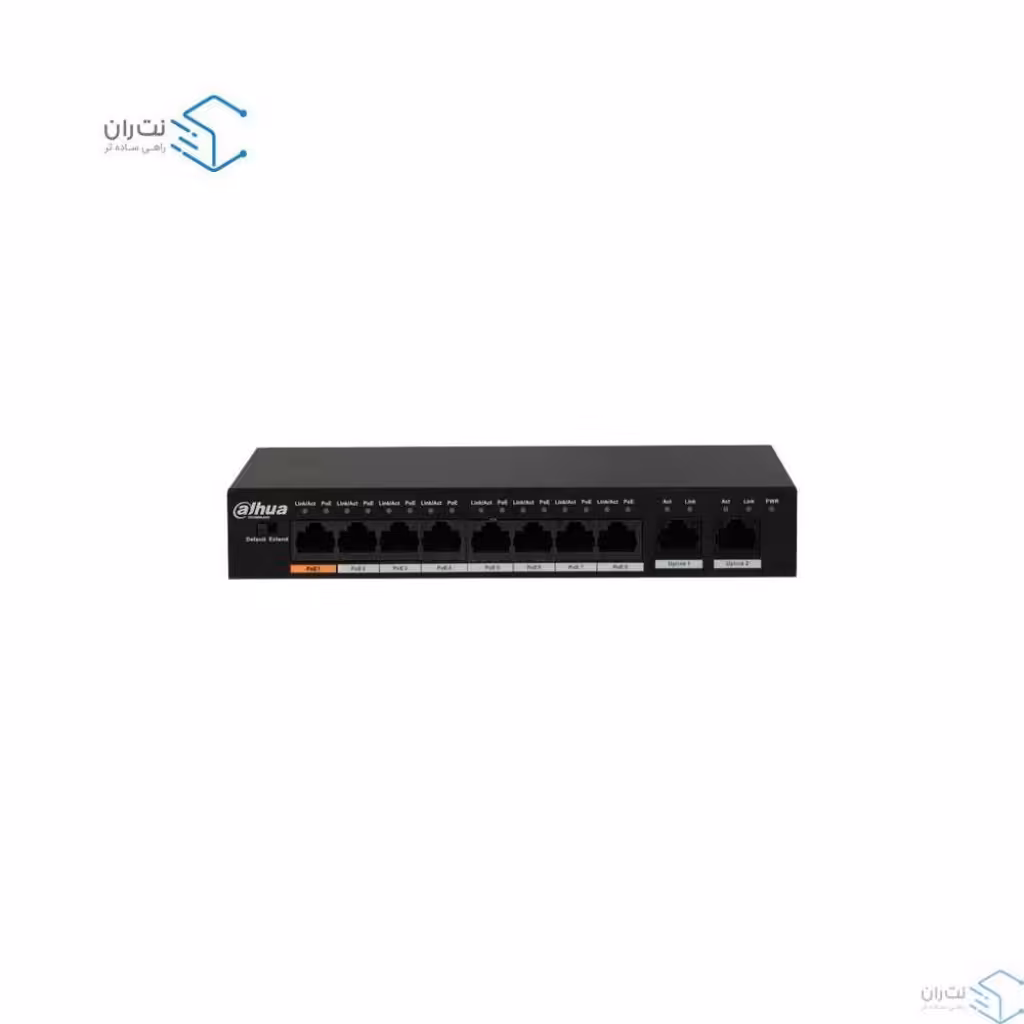 قیمت و خرید سوییچ شبکه 8 پورت داهوا مدل DH-PFS3010-8ET-96 | نت ران