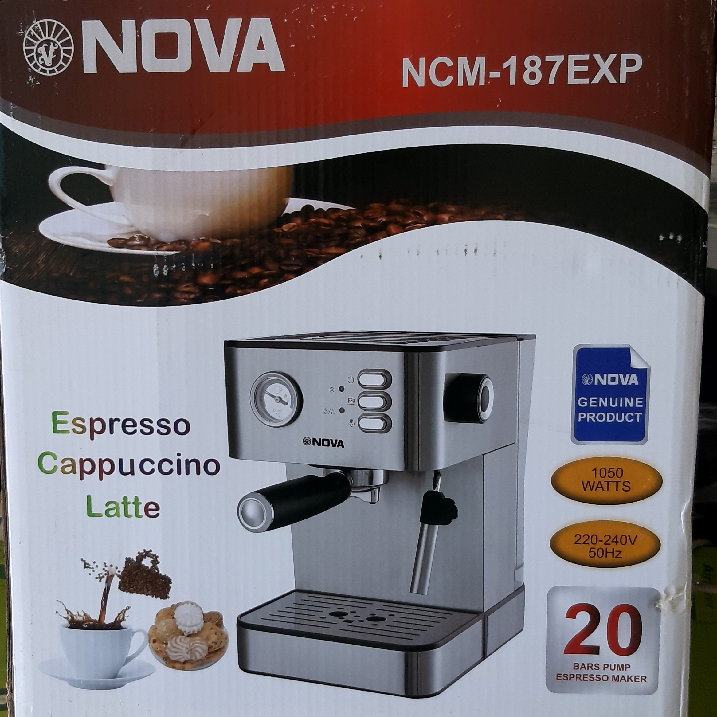 اسپرسوسازنوا مدل ncm187exp  espresso cappuccino latte