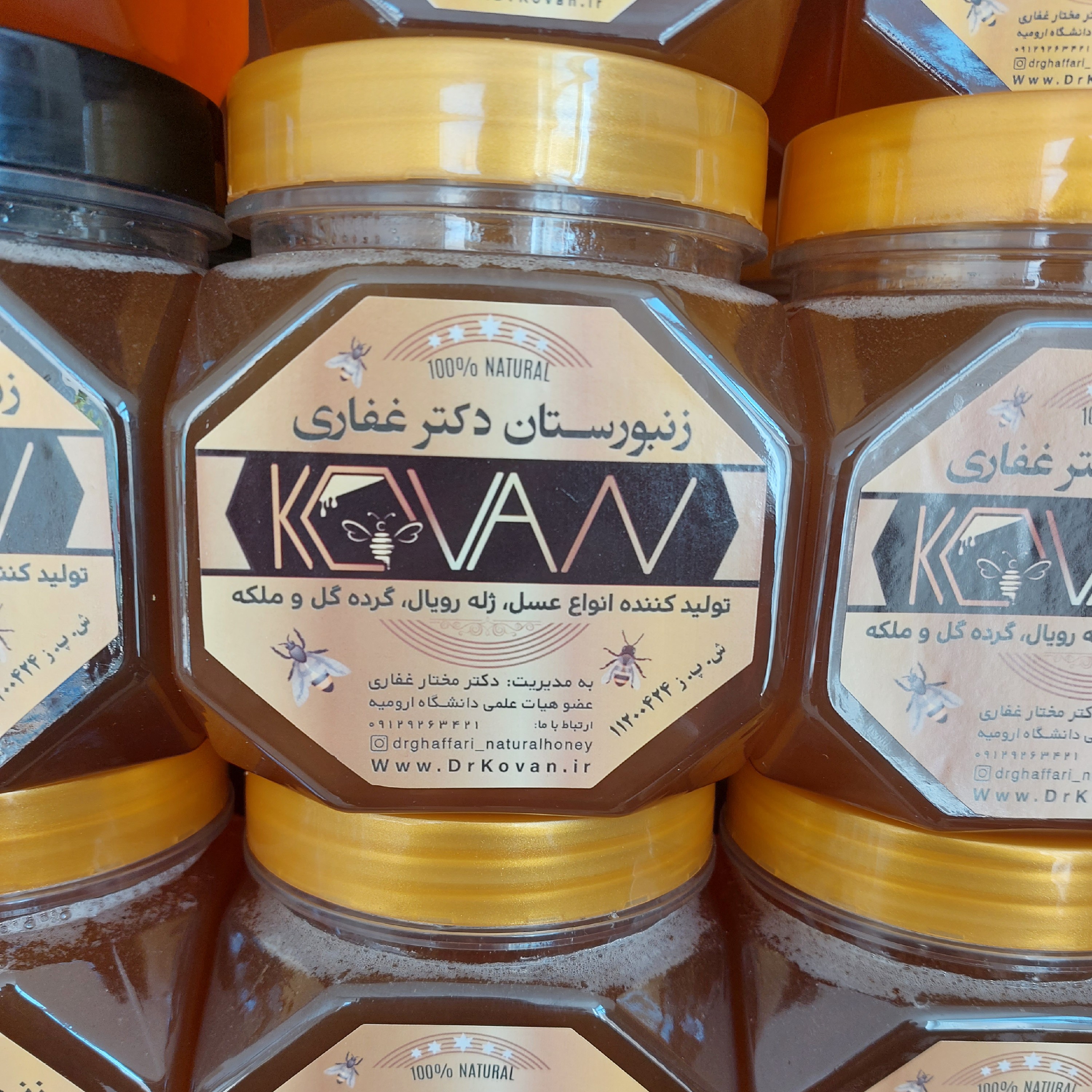 عسل خالص کوهی شبه وحشی- کاملا طبیعی و ارگانیک- در بسته بندی یک و نیم کیلویی