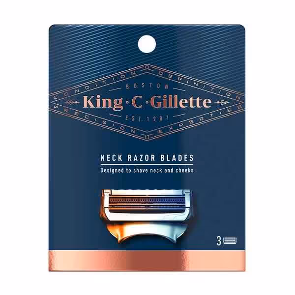 تیغ یدک ژیلت GILLETTE مدل KING C بسته 3 عددی | اصل انگلستان