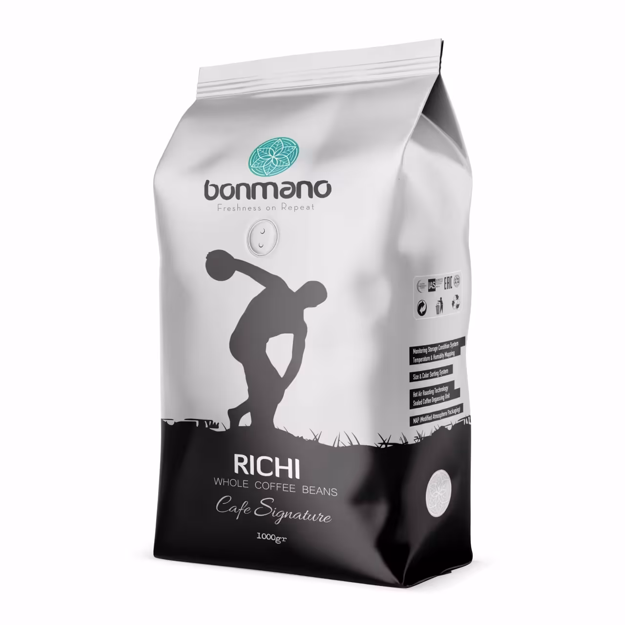 دانه قهوه بن مانو مدل ریچی 1 کیلویی