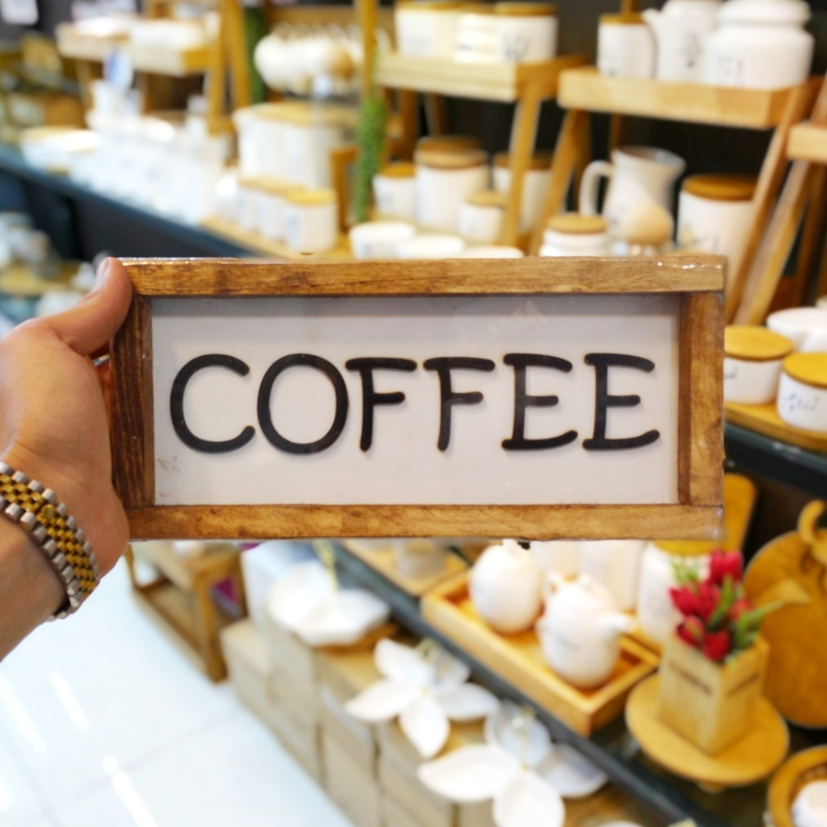 تابلو چوبی آویزدار  27 در 12 آشپزخانه طرح کافی برجسته کیفیت بالا