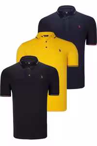 تی شرت مشکی مردانه سیاه Triple Set T8586 's Tresh Shirt تیره Dewberry
