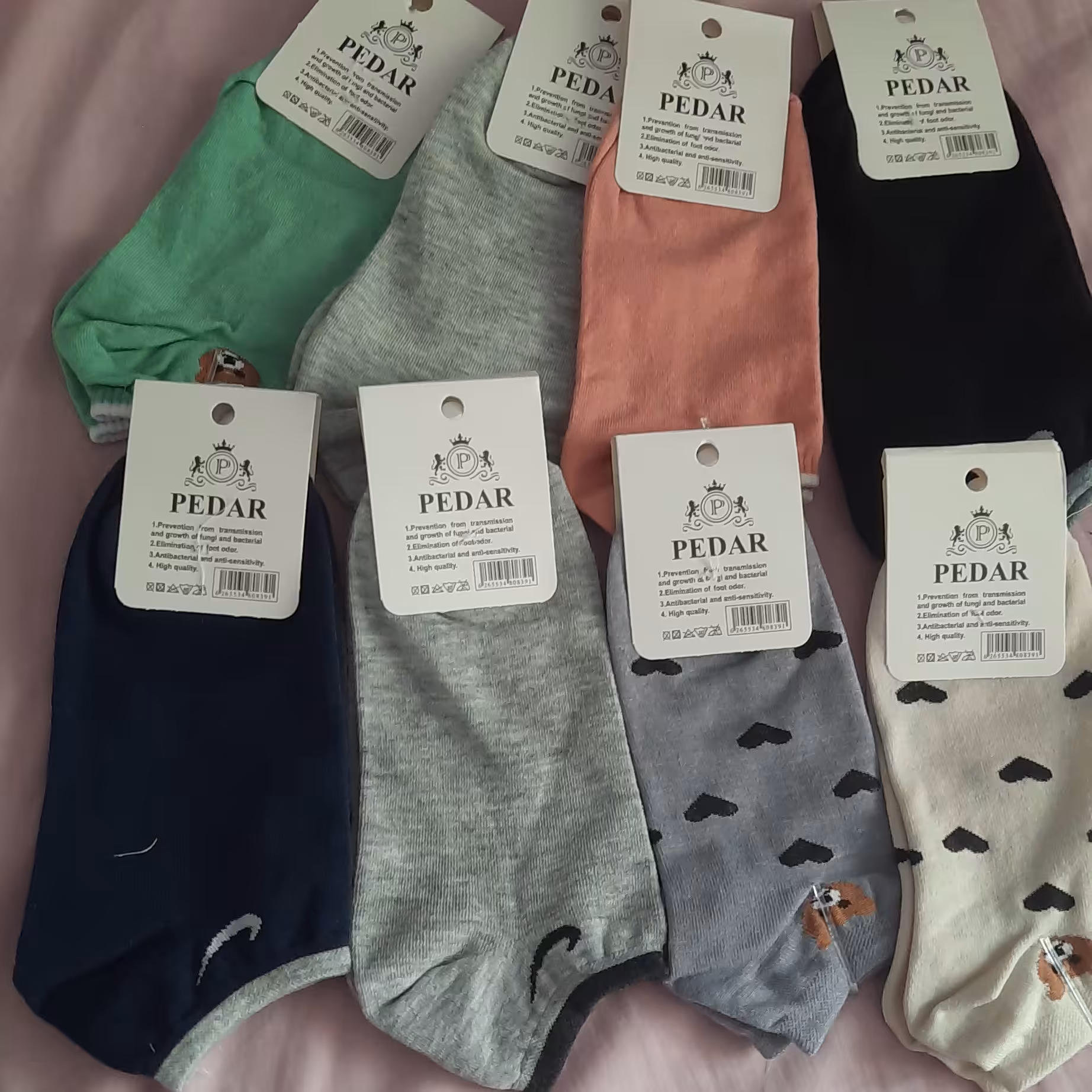 جوراب دوجفتی مچی ضدالرژی لطیف وفری سایز رنگ بندی